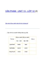 VĂN PHẠM - UNIT 13 - LỚP 12 (2) docx