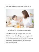 Điều chỉnh hàm lượng canxi trong thức ăn của trẻ pdf