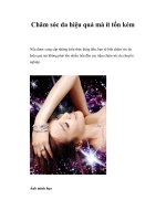Chăm sóc da hiệu quả mà ít tốn kém pdf