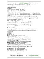 Khảo sát hàm số ôn thi đại học