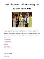 Bàn về kỹ thuật viết nhạc trong vài ca khúc Phạm Duy pps