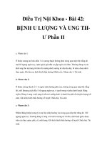 Điều Trị Nội Khoa - Bài 42: BỆNH U LƯỢNG VÀ UNG THƯ Phần II potx