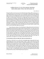 Kinh tế Fulbright - Ngoại thương: Thể chế và tác động docx