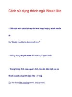 Cách sử dụng thành ngữ Would like ppsx