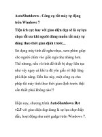 AutoShutdown - Công cụ tắt máy tự động trên Windows 7 ppsx