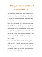 Những Công Việc Cần Phải Chuẩn Bị Trước Khi Phỏng Vấn pptx