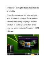 Windows 7 chưa phát hành chính thức đã bị bẻ khóa pot