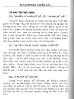 Marketing chiều sâu - 100 chân lý Marketing giúp bạn thành công part 7 doc