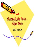 Chương 1. Ma Trận – Định Thức potx