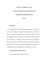 HỒI SỨC TIM-PHỔI CAO CẤP HỘI CHỨNG ĐỘNG MẠCH VÀNH CẤP TÍNH (SYNDROME CORONARIEN AIGU) Phần 1 docx