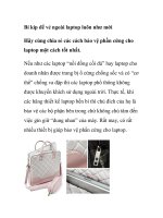 Bí kíp để vẻ ngoài laptop luôn như mới ppsx