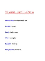 TỪ VỰNG - UNIT 11 - LỚP 10 docx