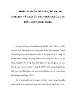 ROSIGLITAZONE ĐốI VớI SỰ ĐỀ KHÁNG INSULINE VÀ CHẤT ỨC CHẾ NỘI SINH CỦA MEN TỔNG HỢP NITRIC OXIDE pdf