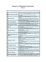 Glossary of Idiomatic Expression - Part 2 pps