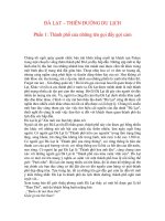 ĐÀ LẠT – THIÊN ĐƯỜNG DU LỊCH Phần 1: Thành phố của những tên gọi đầy gợi cảm doc