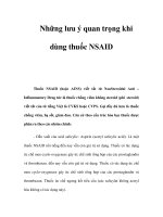Những lưu ý quan trọng khi dùng thuốc NSAID pot