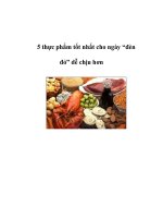 5 thực phẩm tốt nhất cho ngày “đèn đỏ” dễ chịu hơn pptx