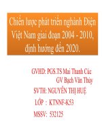 Bài báo cáo: Chiến lược phát triển ngành điện Việt Nam pptx