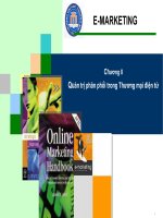 Chương 8 - Quản trị phân phối trong Thương mại điện tử potx