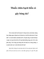 Thuốc chữa bạch biến có gây bỏng da? doc