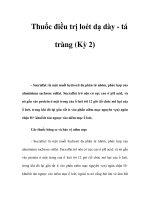 Thuốc điều trị loét dạ dày - tá tràng (Kỳ 2) ppt