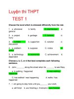 Luyện thi THPT TEST 1 ppt