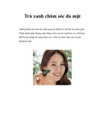 Trà xanh chăm sóc da mặt ppsx
