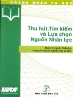 Thu hút, tim kiếm và lựa chọn nguồn nhân lực part 1 ppsx