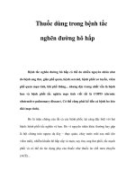 Thuốc dùng trong bệnh tắc nghẽn đường hô hấp docx