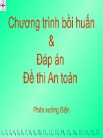 Chương trình bồi huấn & Đáp án Đề thi An toàn Phân xưởng Điện ppt