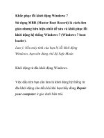 Khắc phục lỗi khởi động Windows 7 doc