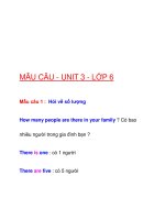 MẪU CÂU - UNIT 3 - LỚP 6 ppsx
