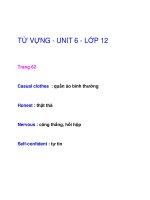 TỪ VỰNG - UNIT 6 - LỚP 12 pptx