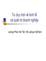 Tư duy mới về kinh tế và quản trị doanh nghiệp part 1 pptx