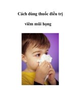Cách dùng thuốc điều trị viêm mũi họng doc
