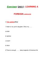 Unit 4 : LEARNING A FOREIGN LANGUAGE ppsx