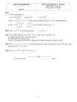 Đề ôn thi học kỳ 2 môn toán lớp 11 - Đề số 9 pps
