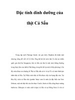 Đặc tính dinh dưỡng của thịt Cá Sấu pptx