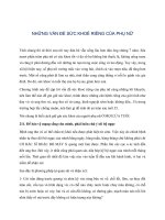 NHỮNG VẤN ĐỀ VỀ SỨC KHOẺ PHỤ NỮ pdf