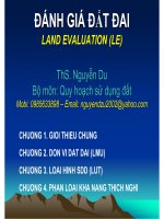 Bài giảng: Đánh giá đất đai doc