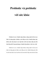 Probiotic và prebiotic với sức khỏe docx