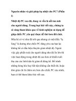 Nguyên nhân và giải pháp hạ nhiệt cho PC? (Phần I) doc