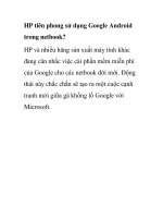 HP tiên phong sử dụng Google Android trong netbook? potx