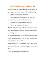 Cư xử lịch thiệp trong buổi phỏng vấn pdf