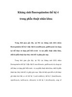 Kháng sinh fluoroquinolon thế hệ 4 trong phẫu thuật nhãn khoa pptx