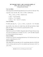 ĐỀ THI HỌC PHẦN - HỆ CAO ĐẲNG KHOÁ 12 - MÔN HOÁ ĐẠI CƯƠNG II docx
