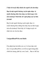 5 tiện ích tuyệt diệu dành cho người yêu âm nhạc doc