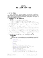 LẬP TRÌNH C ++ QUẢN LÝ NHÀ TRỌ ppt