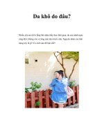 Da khô do đâu? pdf