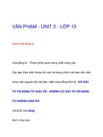 VĂN PHẠM - UNIT 2 - LỚP 10 ppsx